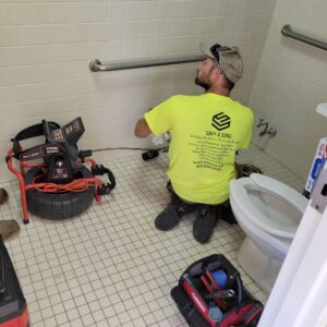 clearing sewer back up